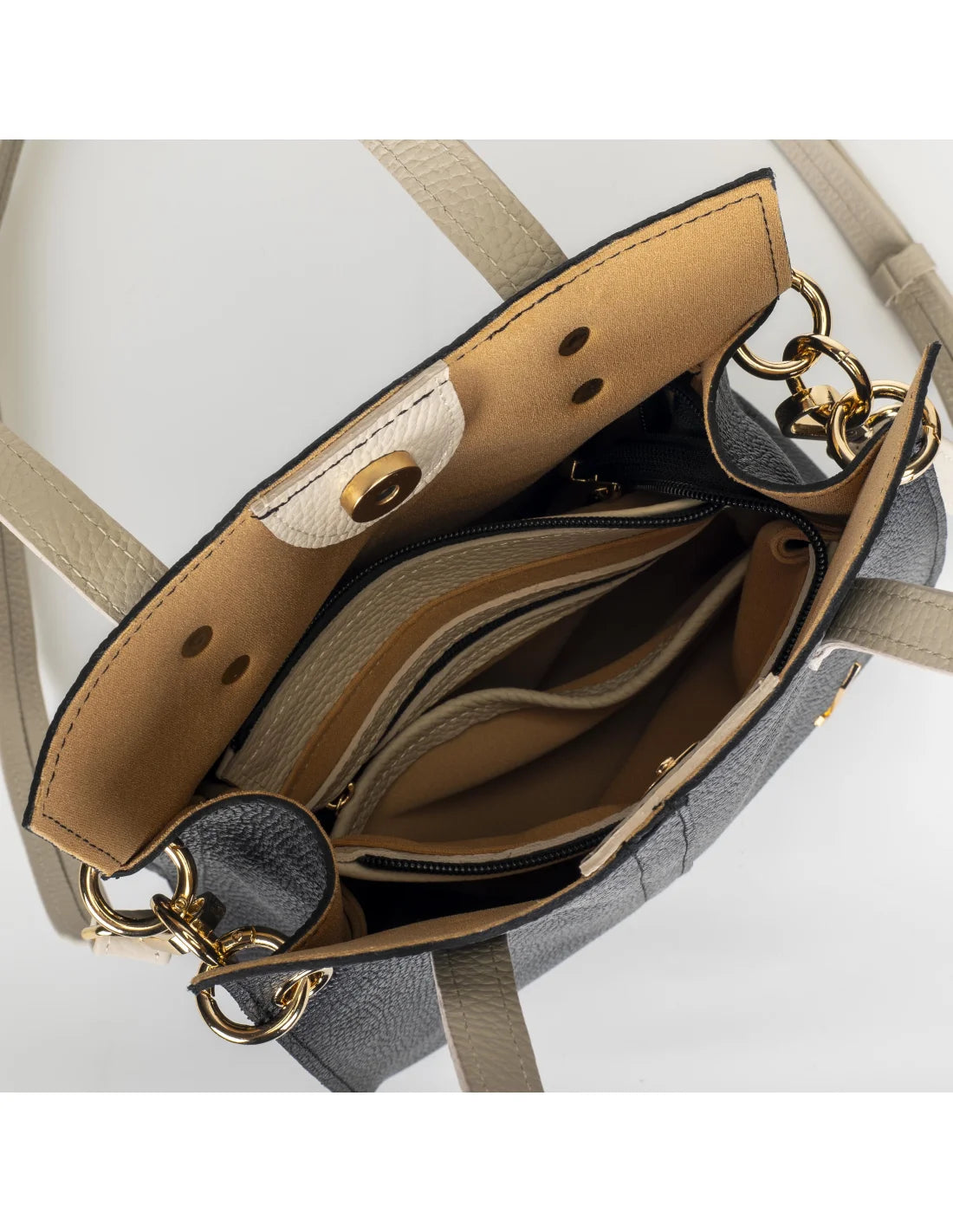 Geanta din piele naturala, pentru dama, mini AGHATA, negru