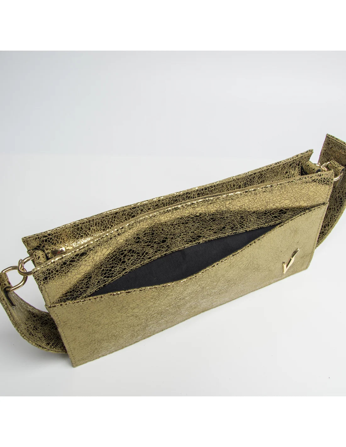 Geanta din piele naturala pentru dama AYUMI, auriu