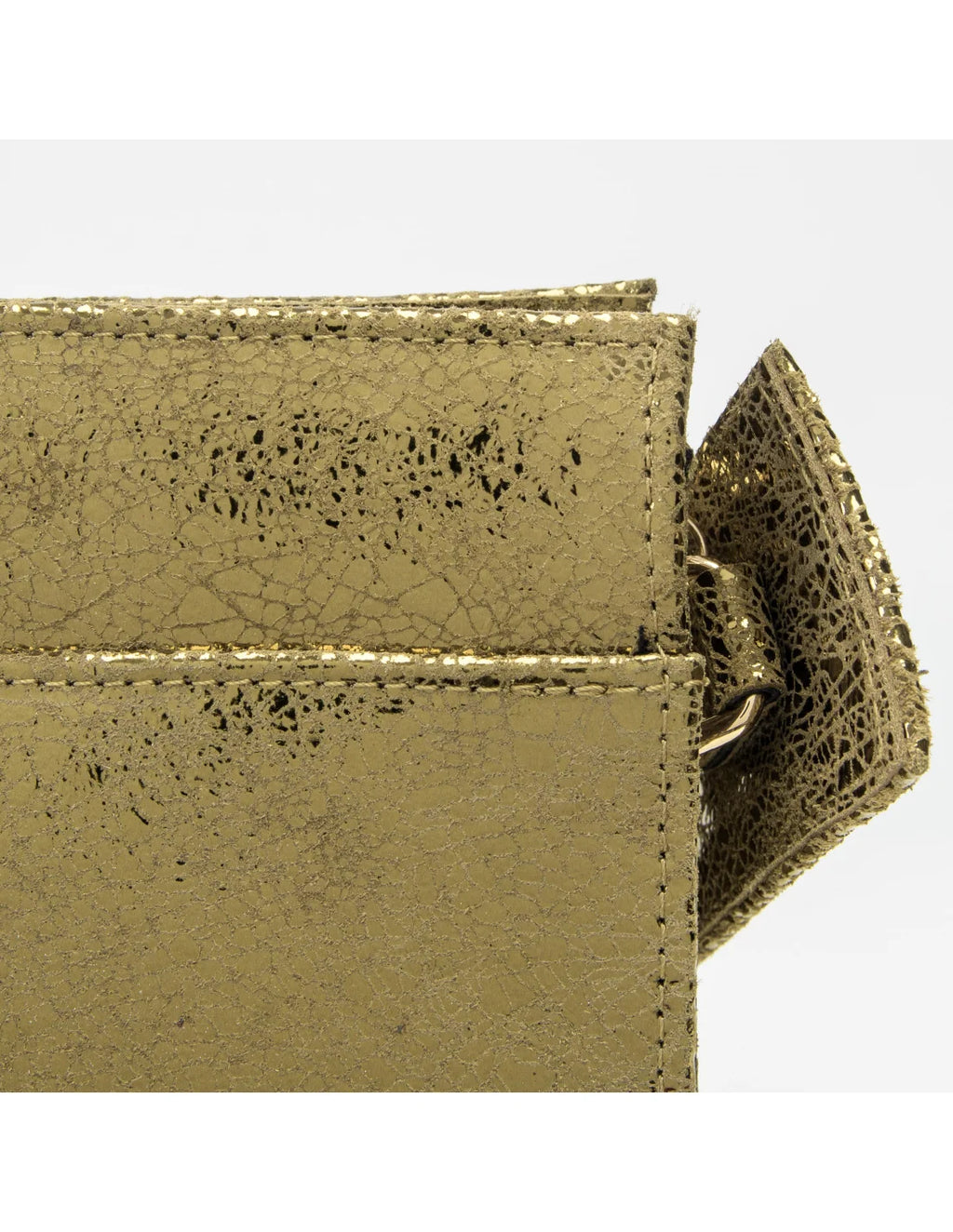 Geanta din piele naturala pentru dama AYUMI, auriu